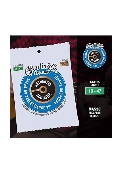 MA530 Otantik Akustik - Sp - Fosfor Bronz Ekstra Hafif (10-47) fırsatları