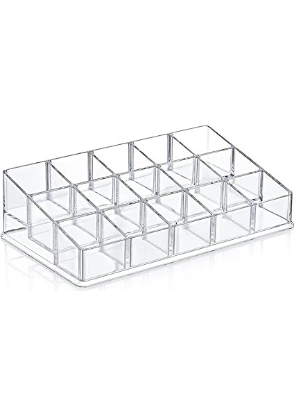 Şeffaf Akrilik 15 Gözlü Oje Düzenleyici, Akrilik Oje Standı fiyatları