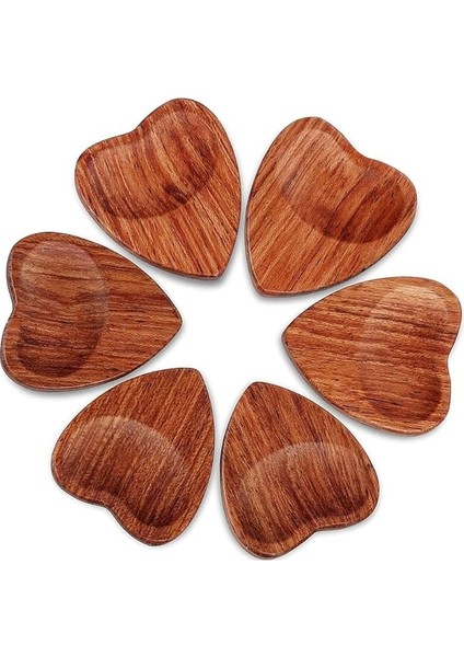 6 Adet Ahşap Akustik Gitar Seçtikleri Kalp Şekli Seçtikleri Parçaları Enstrüman Gitar Aksesuarları