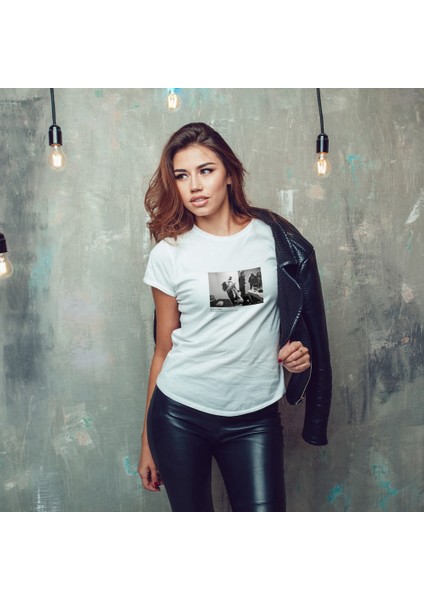 Jimmy Page Backstage Indianapolis 1975 Tişört - Beyaz fiyatları