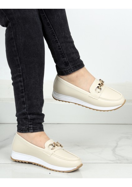 Günlük Kadın Ortopedik Tabanlı Hafif Tokalı Cilt Su Geçirmez Günlük Casual Ayakkabı