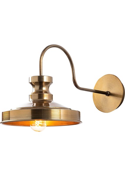 Güllü Vintage Metal Sıvama Tekli Aplik Eskitme, Rustik Dekoratif Duvar Lambası GULLU-182VINTAGE