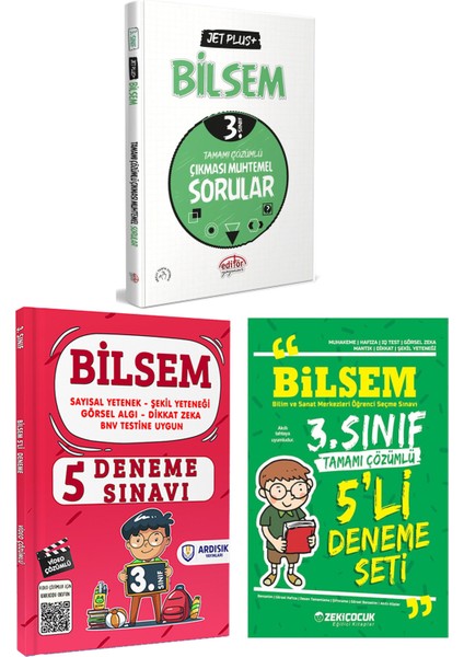 3. Sınıf BİLSEM Jet Plus Soru Bankası - Deneme Sınav Seti