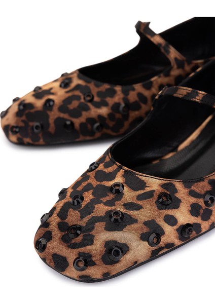 Kadın Hakiki Deri Leopar Babet Ayakkabı 735 8351 Bn Ayk SK25-26 Leopar modelleri
