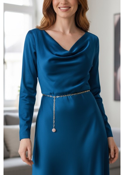 Pınkmark Kadın Gold Pembe Mineli Yuvarlak Ayarlanabilir Zincir Kemer PMKM25794 indirimleri