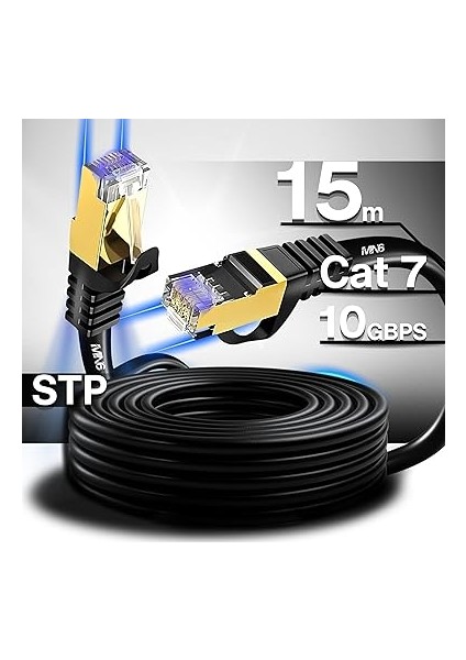 MN6 M109F 15 Metre Cat7 Ethernet Kablo Bakır Malzeme ile 10GBPS Hızlı Bağlantı Sağlar fiyatları