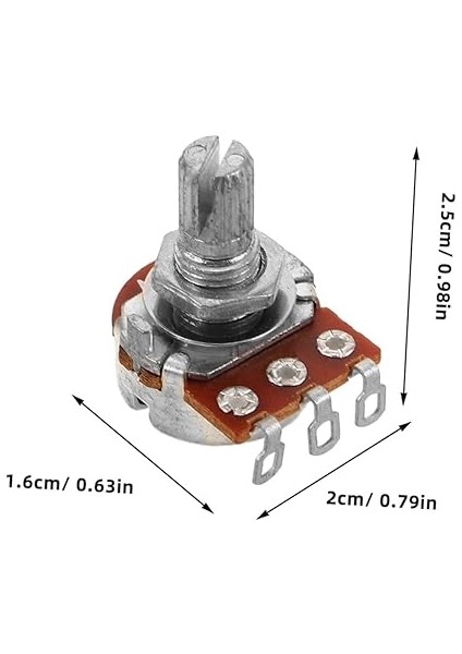 4 Adet Elektrik Gitar Bas Potansiyometresi: A250K Gitar Potansiyometresi 15 mm Şaftlı Metal Ton Düğmesi Enstrüman Için Ayarı fiyatları