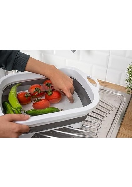 Katlanabilir Kesim Panosu ve Sebze Yıkama Kabı, Akordiyon Katlanabilir Kesim Panosu ve Sebze Yıkama modelleri