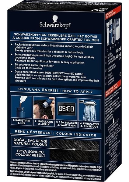 Men Perfect Erkek Saç Boyasi 90 - Siyah fiyatları