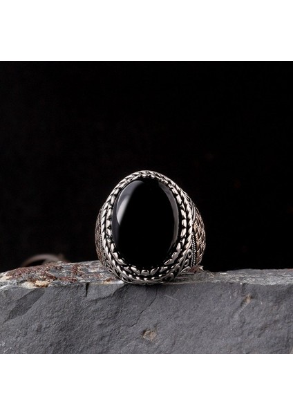 925 Ayar Gümüş Desen Motifli Erkek Model Yüzük modelleri