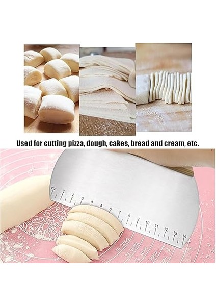 Home Çelik Hamur Kesici, Ahşap Saplı Metal Hamur Sıyrıcı, Makarna Sıyırma Aparatı, Hamur Dilimleyici, Makarna ve Makarnacılık Için Çelik Şekillendirici ve Porsiyonlayıcı, Mutfakta Çok Amaçlı Kul modelleri