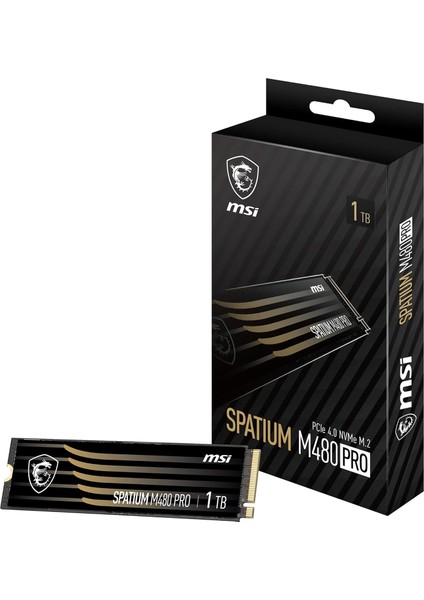 Msı SSD Spatıum M480 Pro Pcıe 4.0 Nvme M.2 1tb R:7400 W:6000