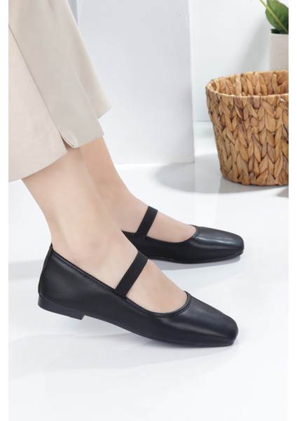 Beyaz Kare Burunlu Balerin Kadın Babet fiyatları