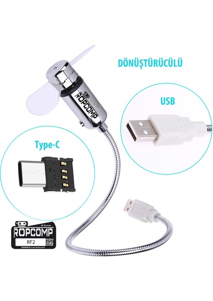 Mini USB LED Fan + Type-C Dönüştürücü fiyatları