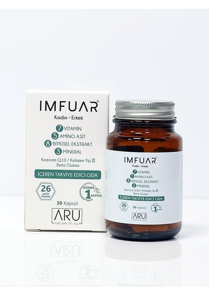 Saç Tırnak Cılt 30 Kapsül Yenı Saç Oluşumunu Destekler Güç Büyüme Hacım 26 Farklı Aktıf Madde