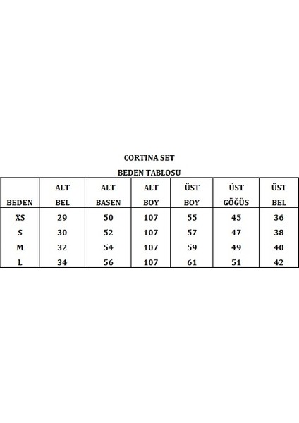 Cortina Set Düğmeli Şardonlu 3iplik Takım
