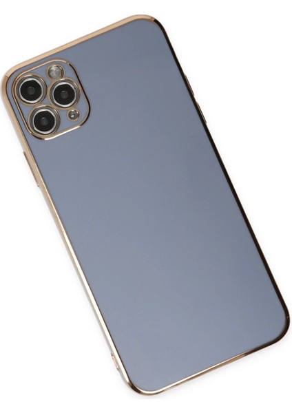 Apple iPhone 11 Pro Max Kılıf Volet Silikon - Mavi