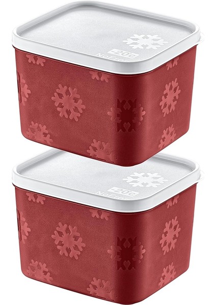 2'li Set No Frost Saklama Kabı Carmen 1250 ml