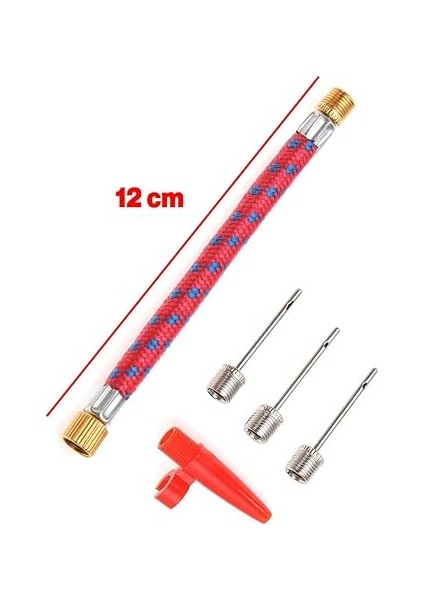 Pompa Seti 30 cm El Tipi Ayak Tutamaklı Hava Top Şişirme Plastik Başlıklı Borulu Iğne Uçlu modelleri