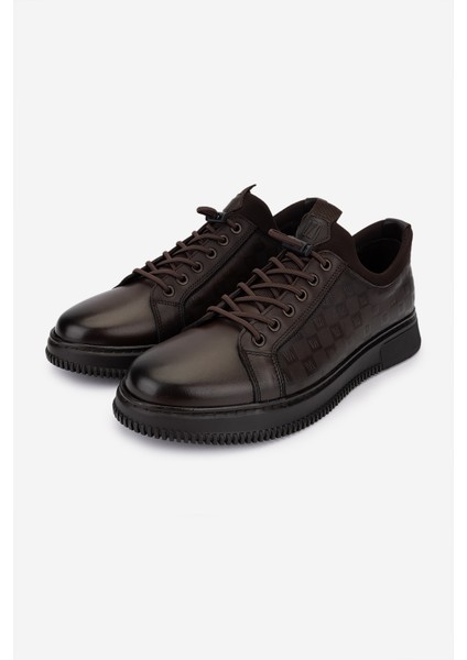 Erkek Hakiki Deri Kahverengi Sneakers & Spor Ayakkabı 298 0461-2297 Erk Ayk SK25-26 Kestane Atlas indirimleri