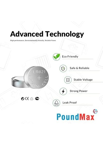 10 Adet AG1(LR621,LR60,364) 1.5V Alkalin Düğme Pil fiyatları