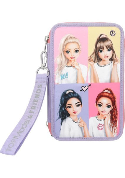 12591 3 Bölmeli Doldurulmuş Shots Sevimli Nakış Detayları, Kutusu, Cetvel, Vb, Çok Renkli, Küçük