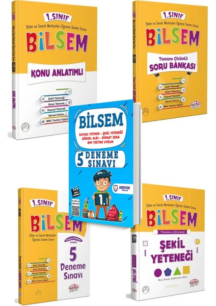 1. Sınıf Bilsem Sınavlarına Hazırlık Seti Yeni Tarz Sorular