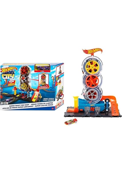 Wheels City Tekerlek Kulesi Pisti Hot Wheels™ City Tekerlek Kulesi™ Oyun Seti, 4-8 Yaş Arası Çocuklar Için Hediye HDP02
