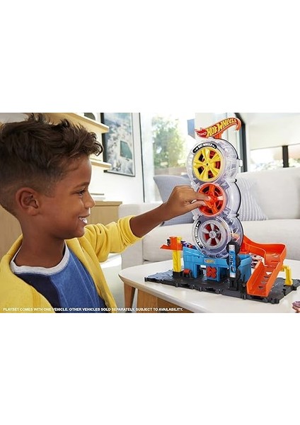 Wheels City Tekerlek Kulesi Pisti Hot Wheels™ City Tekerlek Kulesi™ Oyun Seti, 4-8 Yaş Arası Çocuklar Için Hediye HDP02 fiyatları
