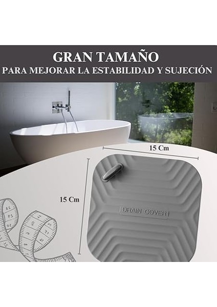 Koku ve Böcek Önleyici Gider Kapağı | Silikon Drenaj Tıkacı, Gider Koruyucu Tıpa | Banyo, Mutfak, Balkon, Lavabo Için Uyumlu Su Sızdırmaz Gider Tıkacı 15 * 15 cm Siyah indirimleri