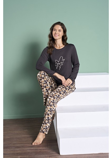 1981 Uzun Kollu Bayan Pijama Takım fiyatları