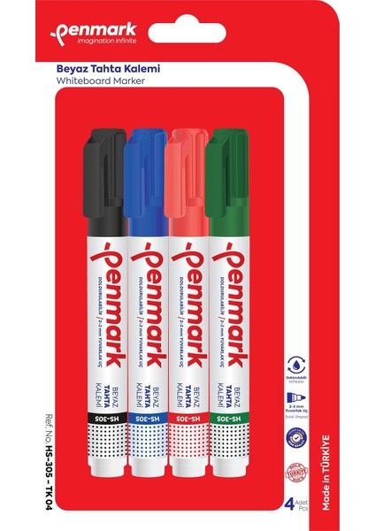 Beyaz Tahta 4&apos;lü Vakumlu Blister