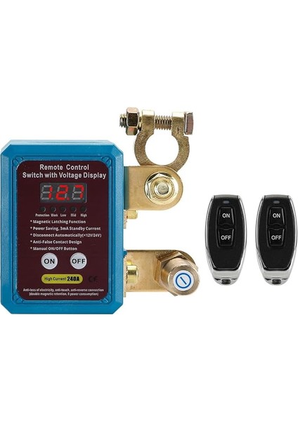 12 V 24V Evrensel Araç Akü Bağlantı Kesici Araç Akü Bağlantı Kesme I Anti-Sızıntı Koruyucu Hassas Kaçak Algılama Fonksiyonlu Akıllı Çalışma Kontrol Ayırıcı