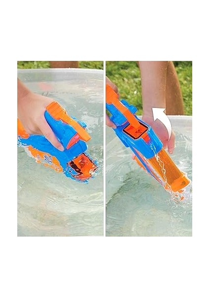 Super Soaker Çevrilerek Doldurulan Su Tabancası, 4 Farklı Püskürtme Şekli, Hızlı Dolum, 30 Sıvı Ons Kapasiteli Su Tankı, Su Oyuncakları modelleri