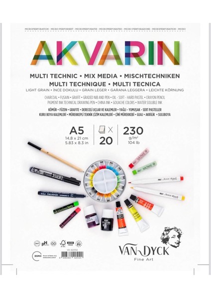 Dyck Akvarin Multipurpose A5 Üst Spiral 20 Yp. Blok