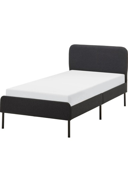 Slattum Tek Kişilik Karyola Vissle Koyu Gri 90 x 200 cm