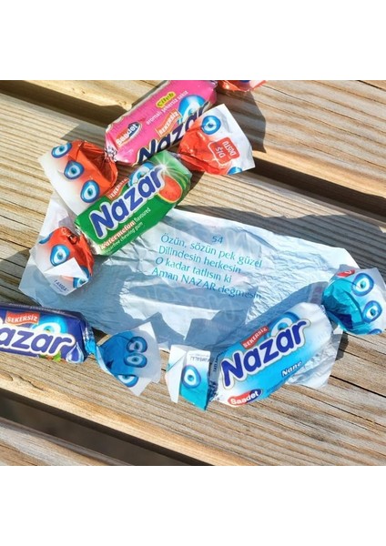 Nazar Şekersiz Sakız 100&APOS;LÜ Kutu Damla