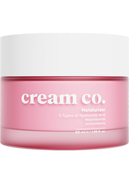 Co. Su Bazlı Moisturizer Nemlendirici Aydınlatıcı Yüz Kremi, Hyaluronik Asit, 50 Ml, Tüm Cilt Tipleri