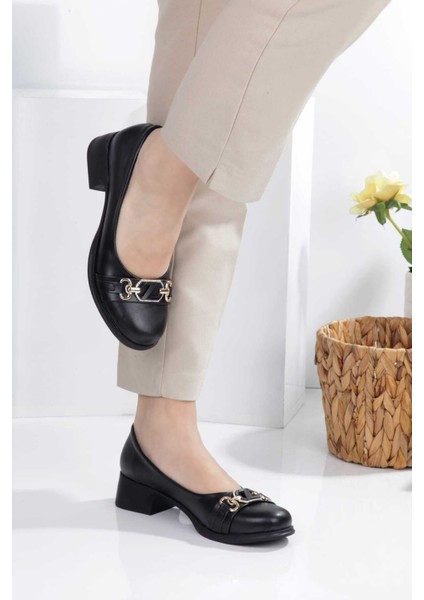 Leopar Desenlı Taş Detaylı Toka Kadın Topuklu Babet fiyatları