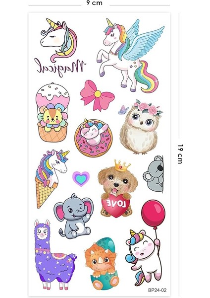 Rengarenk Sevimli Hayvanlar Geçici Dövme Kız Çocukları Için fiyatları