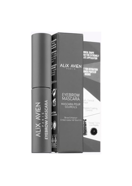 Alıx Avıen Suya Dayanıklı Kalıcı Etki Yoğun Pigmentli Kahverengi Kaş Sabitleyici Maskara - Eyebrow Mascara 803