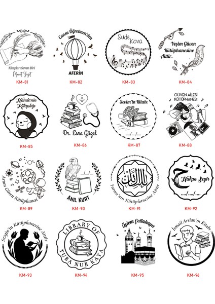 Kitap Mührü, Kitap Kaşesi, Kişiye Özel Ahşap Mühür, Kişiye Özel Hediye, Tasarımlar, Kitap Damgası