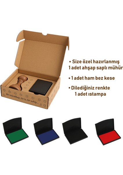 Kitap Mührü, Kitap Kaşesi, Kişiye Özel Ahşap Mühür, Kişiye Özel Hediye, Tasarımlar, Kitap Damgası