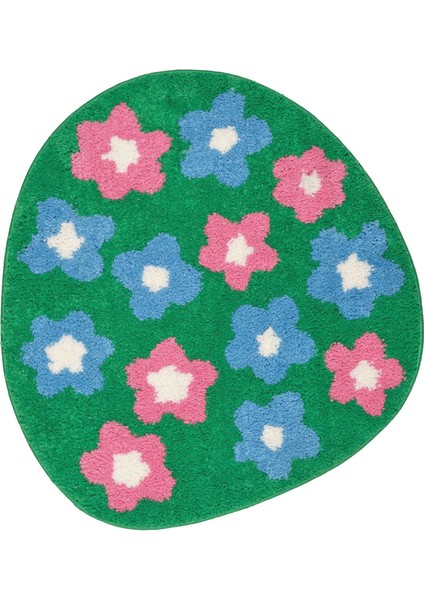 Vattenskruv Banyo Paspası Çiçek Deseni Çok Renkli 60 x 65 cm