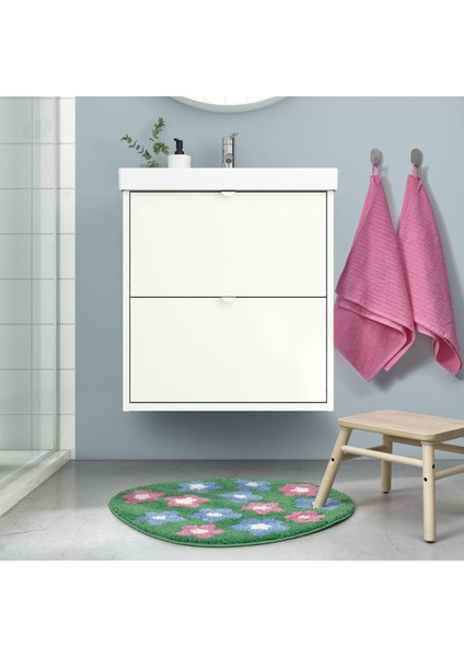 Vattenskruv Banyo Paspası Çiçek Deseni Çok Renkli 60 x 65 cm fiyatları