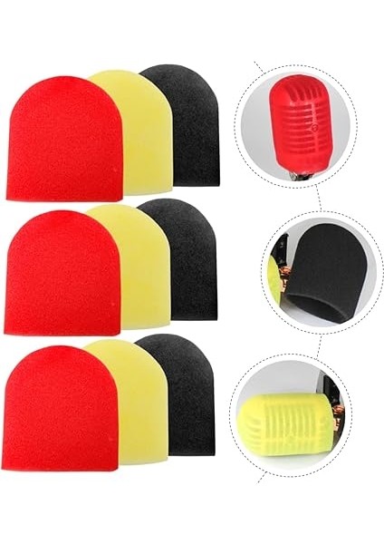 15 Adet Kalınlaştırılmış Mikrofon Kılıfları Evrensel Sünger Koruyucu Kılıflar Ktv Dans Partileri Için indirimleri