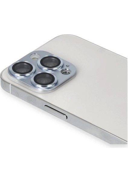 Bfs iPhone 13 Pro Max Pers Alüminyum Kamera Lens - Sierra Blue