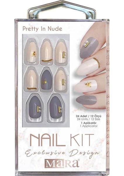 Kozmetik Nail Kit Pretty In Nude Takma Tırnak 1 Paket (1 x 250 G)