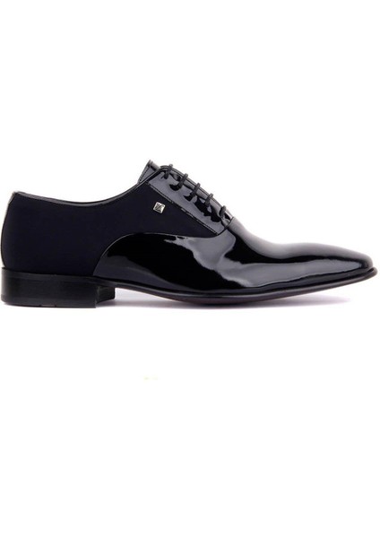 Bağcıklı Siyah Rugan Tekstil Erkek Klasik Ayakkabı 6025 430 505 fiyatları