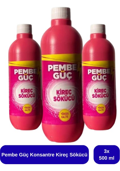 Konsantre Kireç Sökücü 500 ml x 3 Adet